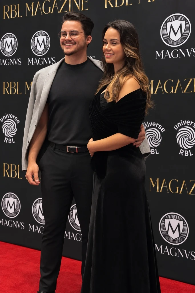 Anttony Lopes ao lado de sua esposa, em um evento
